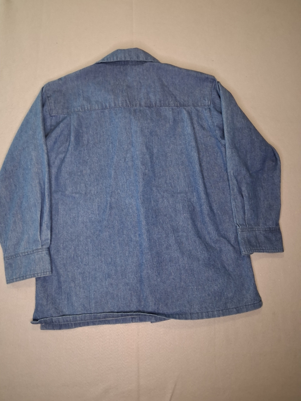 Vintage JG Hook USA Made Chambray Denim Button Down Shirt Women Sz M 100% cotton - Picture 7 of 7